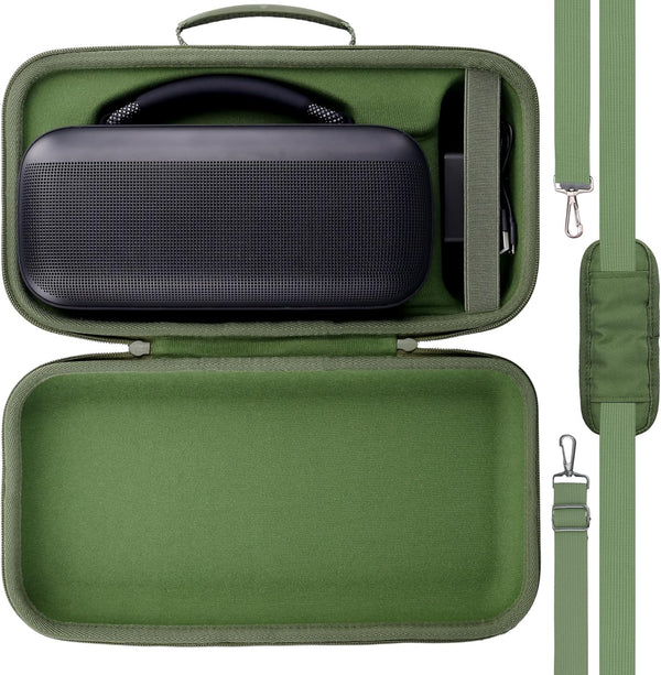 for Bose SoundLink Max Portable Speaker Hard Protective Case, Travel Case Replacement with Shoulder Strap and Handle -