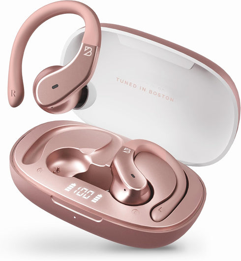 Runner 40 Wireless Earbuds, Secure-Fit for Small Ears, Bluetooth for Women, Light Pink Over the Ear