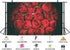UPXIO 8x8ft Dense Red Roses Bouquet Backdrop Romantic Floral Deep Red Petals Photo Background Tapestry for Wedding
