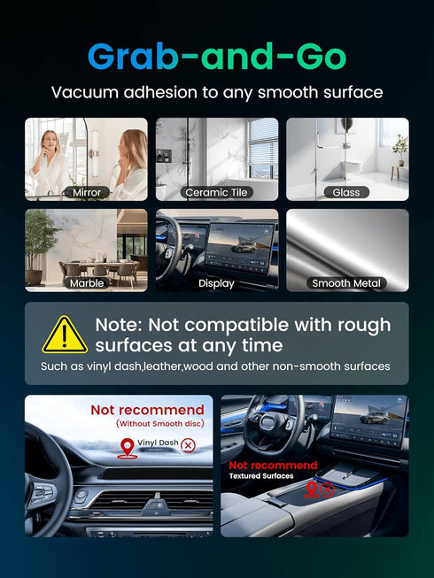Hohosb Magsafe,360 Phone Holders for Your car,Upgraded Vacuum Magnetic Phone Holder Stand for Rotatable Zinc Alloy