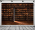 BELECO 5x3ft Fabric Mysterious Magic Library Backdrop Vintage Wooden Bookshelf Old Books Candles Stairs Book Stacks