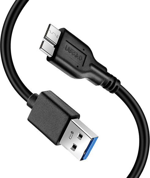 Micro B Cable, USB 3.0 A Male to Micro USB 3.0 Sync Cord for Toshiba, Seagate, Samsung, WD External Hard Drives