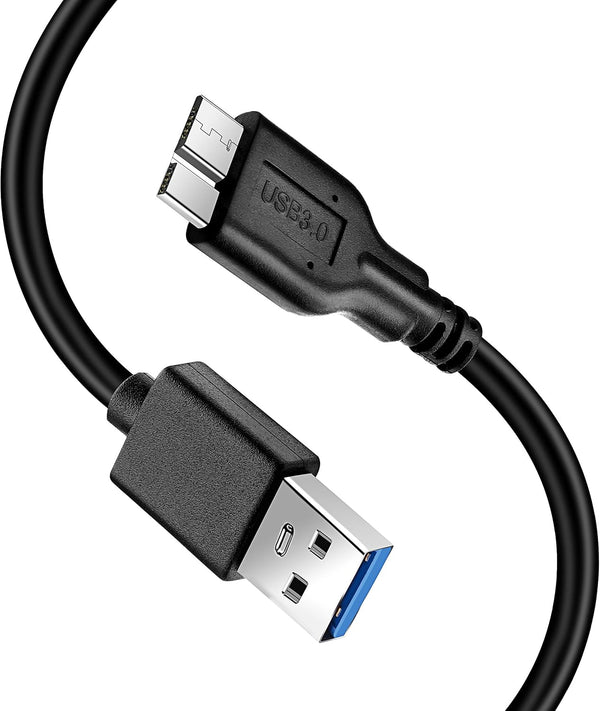 Micro B Cable, USB 3.0 A Male to Micro USB 3.0 Sync Cord for Toshiba, Seagate, Samsung, WD External Hard Drives