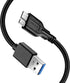 Micro B Cable, USB 3.0 A Male to Micro USB 3.0 Sync Cord for Toshiba, Seagate, Samsung, WD External Hard Drives