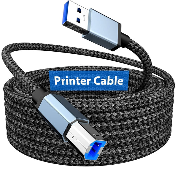 USB Printer cable 10FT for HP Canon to Computer Laptops,10 feet Long