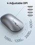 TECKNET Wireless Mouse, BT5.0/3.0 2.4GHz Silent Computer Mouse with USB Receiver, 4000DPI Rechargeable for