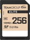 TEAMGROUP Elite 256GB UHS-I U3 V30 UHD SDXC Memory Card, Read Speed up to 100MB/s, Compatible with Canon Sony Nikon