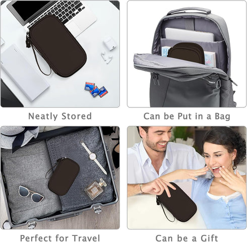 FYY Electronic Organizer - Travel Cable Bag Pouch, Portable Waterproof Double Layers Storage for Accessories
