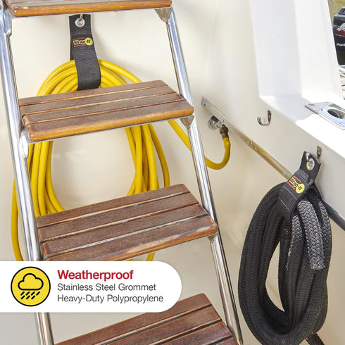 Heavy-Duty Wrap-It Storage Straps, 22" (2 Pack), Hook and Loop Organizer for Cords, Cables, Hoses, Garage, Home, RV