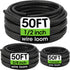 YesBes Wire Loom 1/4", 1/2", 3/8 Inch x 50 FT, Split Wire Loom