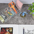 Acrylic Electronics Organizer - 8 Sections Clear Cable Storage Bin Box with 20 PCS 6 Inch Reusable Cable Tie Straps
