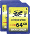 INLAND 64GB Class 10 SDXC Flash Memory Card, Full Size SD Chip, USH-I U1, Trail Camera by Micro Center (2 Pack)