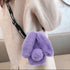Rabbit Ear Case for Oneplus Nord N30 5G, Fuzzy Fluffy Cute Plush Ball Bunny Fur Shockproof Silicone Cover