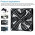 120mm 110V 115V 120V 3V 12V, AC Powered Fan with Speed Controller DC to for Router Receiver DVR PlayStation Xbox