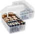 GlossyEnd Set 2, 37 15 12 6 2 2 9V of Slot Multi Battery Storage Box, Battery Storage Case, Battery Holder, Stores: AA