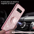 Cute Bling Glitter Phone Case for Samsung Galaxy Note 8, Shockproof 2-Layer Protective Cover with Ring Stand & Lanyard
