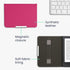 kwmobile Synthetic Leather Case for Kobo Clara - Neon Pink e-Reader Cover with Strap