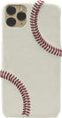 mcmadley iPhone 12 Mini Baseball Phone Case - Professional Baseball Leather, Raised Red Hand Stitching, Thin Protective