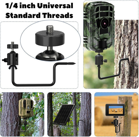Trail Camera Tree Mount, 360 Degrees Adjustable Game Camera Mount with Easy Installation & Compact Design