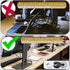 12 Pack 2 Inch Black Desk Grommet Kit Wire Cable Hole Cover Organizer Plastic Cover for Office Cord Management (Black)