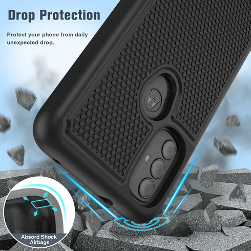 BNIUT for Motorola Moto G Power 2022 Case, Dual Layer Protective Heavy Duty Shockproof Cover for Moto G Play 2023