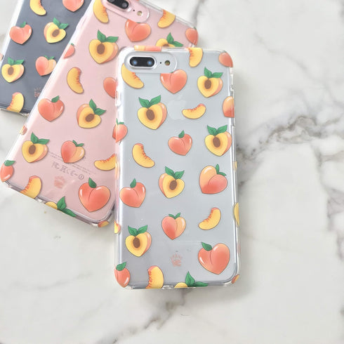 Peach Velvet Caviar Case for iPhone XR - Cute Clear Protective Phone Case for Girls & Women (Peachy Orange)