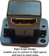 HDMI Right Angle D Type Panel Mount Adapter, Female to Female Gold Plated Connector with Screws