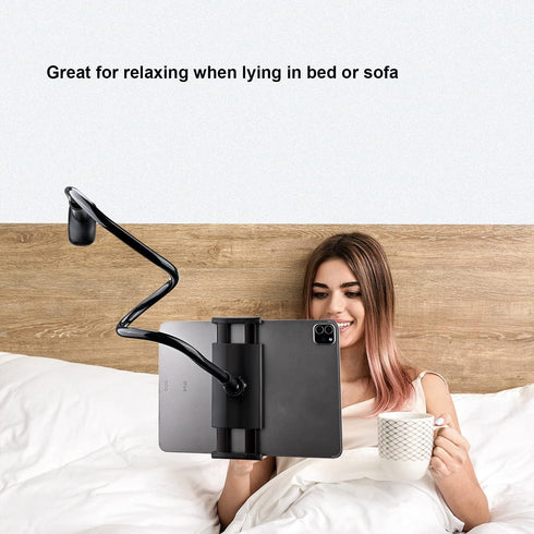Gooseneck Tablet Stand Kindle Holder for Bed, Adjustable Flexible Arm Clamp Mount Clip Holder for Phone iPad Air Mini |