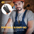 GOTOOLZ 5.4 12Hrs IPX5 Wearable Bluetooth Speaker, Bluetooth Clip On Wireless Speaker with Mic, TWS Function, Playtime