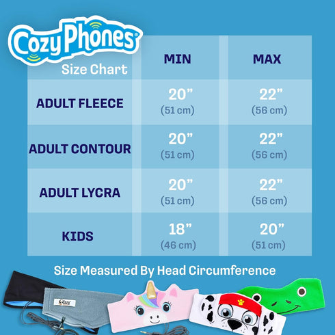 CozyPhones Kids Headphones, Volume Limited with Thin Speakers & Soft Fleece Headband - Perfect for Toddlers & Children
