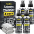 Screen Cleaner Spray 16oz (4oz x 4 Pack) - TV, Computer, Car Screen Cleaner with 2 Microfiber Cloths for Electronics