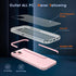 MILPROX iPhone 15 Case - Pink Magnetic Clear Design, MagSafe Compatible, Shockproof Bumper, Non-Yellowing, Anti-Slip.