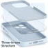 SURPHY Compatible with iPhone 13 Pro Case, with Screen Protector, (Camera Protection + Soft Microfiber Lining) Liquid