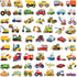 Luziwiox Pack, 60Pcs (Colourful-F1) Transportation Vehicle Truck Stickers Vinyl Waterproof Cool Stickers Construction