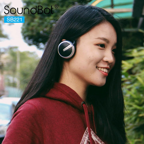Soundbot SB221 Black Sports-Active Headphones: HD Wireless Bluetooth 4.0, 20Hrs Music, 25Hrs Calling, Sweat Resistant,