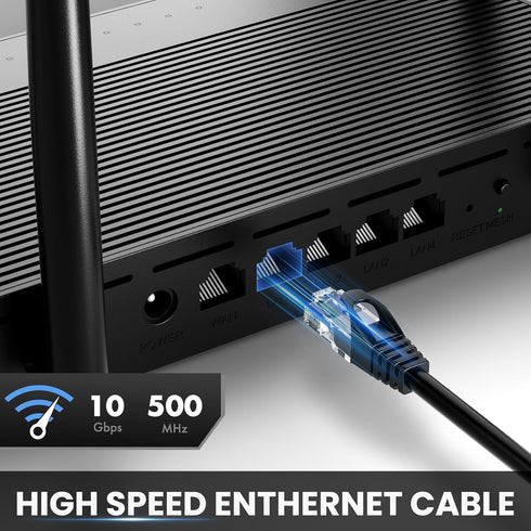 6 6 (10 Pack), Cat6 10Gbps 500Mhz RJ45 PS4/5 Ultra Clarity Cables Cat Ethernet Cable Feet Patch Cable, High Speed