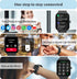 KALINCO Smart Watch for Men Women, 1.8" Fitness Tracker with Heart Rate/SpO2/Stress/Sleep Monitor, Alexa Built-in, 100+