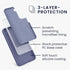 kwmobile TPU Silicone Case for Samsung Galaxy S22 - Soft Finish Phone Cover in Matte Lavender Grey
