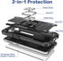 Galaxy A10E Case with Screen Protector, Shockproof Slim Fit Cover with Kickstand, Black