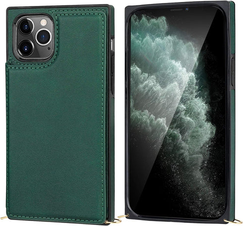 Bocasal Crossbody Wallet Case for iPhone 11 Pro Max, Credit Card Holder, PU Leather Kickstand, Shockproof Detachable