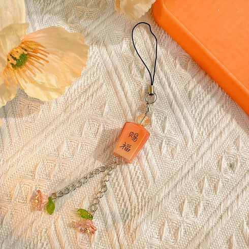 Misright Wishing Lamp Bead Pendant Phone Chain Hangings Rope Phone Chain Strap Bag Decoration Lanyard Keychain