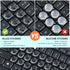 DAMMOMKO 54PCS Keyboard Stickers for Long Nails - Clear Glass Long Nail Keyboard Cover Bubbles, Raised Nail Art Typing