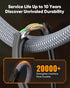 8 30 40Gbps 2000Mhz, RJ45 Snowkids Cat Ethernet Cable FT, Braided Heavy Duty High Speed Internet/LAN/Network Cable