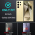 Samsung Galaxy S24 Ultra Case with 2Pcs Self Healing TPU Screen & Camera Lens Protectors, Heavy Duty (Aqua Blue/Pink)