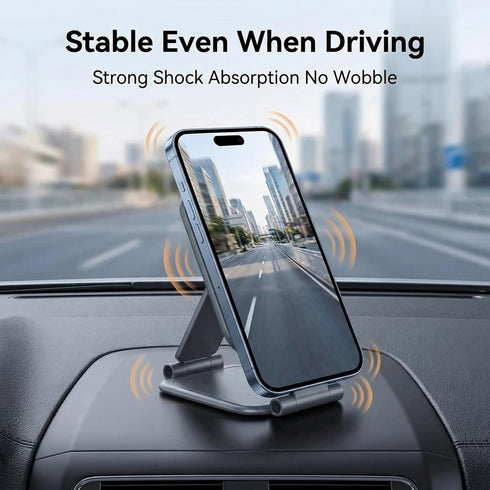 TATREBCRE Magnetic Phone Holder for Car, Ultra-Thin Adjustable Mobile Phone Stand, Foldable Anti-Shake Magnetic Suction