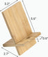 IFAMIO 2 Pack Bamboo Cell Phone Stand, Wooden Phone Holder with Charging Hole, Portable Desk Organizer for iPhone,