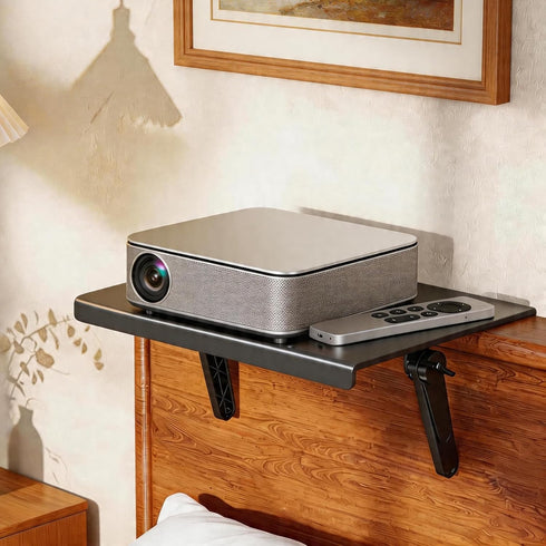XULIONTS No Drill Projector Shelf, Adjustable Headboard and Sofa Projector Mount, Wall Mounted