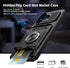 Vofolen Boost Mobile Celero 5G + Plus 2024 Case, Black Wallet Phone Case with Card Holder & 360° Kickstand