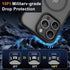 MOCCA iPhone 12 Pro Max Case, Slim Shockproof, Titanium Black, Compatible with MagSafe, includes Glass & Camera