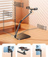 Generic Adjustable Overhead Phone Stand for Desk, Black Metal Articulating Arm Mount, Desktop Video Recording Tripod